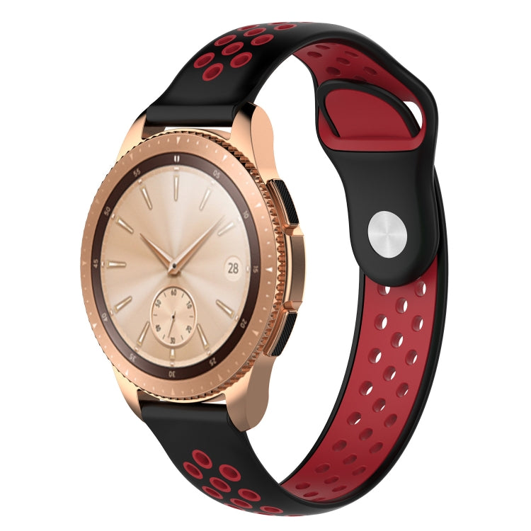 Double Color Watch Band for Galaxy Watch 42mm(Red Black) - Watch Bands by buy2fix | Online Shopping UK | buy2fix
