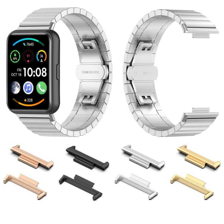 For Huawei Watch Fit 2 2 in 1 Metal Watch Band Connectors(Silver) by buy2fix