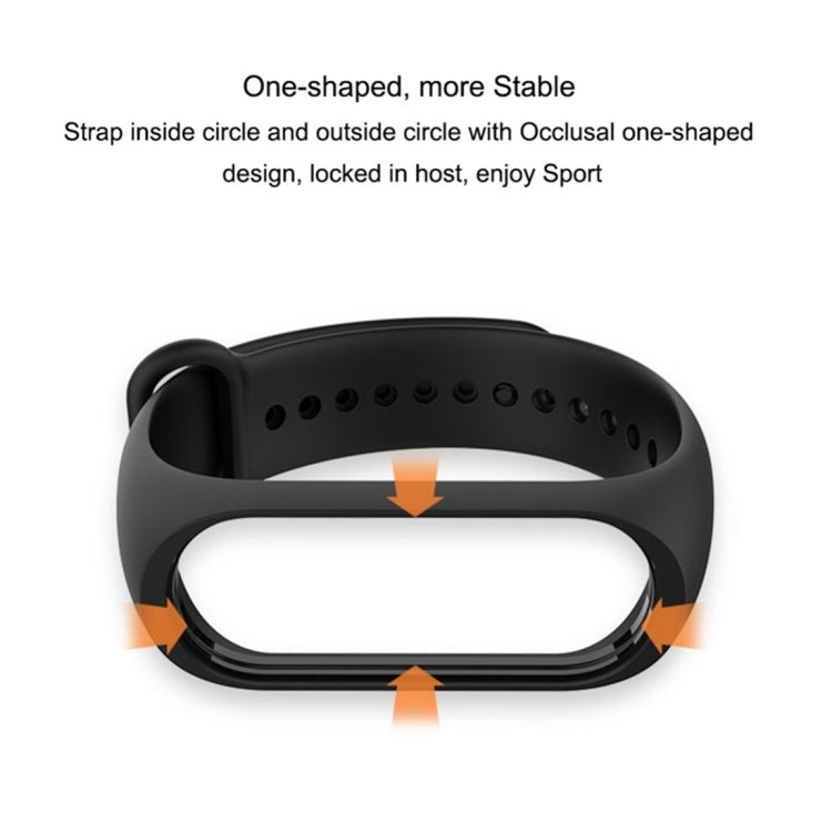 Pure Color Soft TPU Watch Bands for Xiaomi Mi Band 4, Host Not Included(Black) - Watch Bands by buy2fix | Online Shopping UK | buy2fix