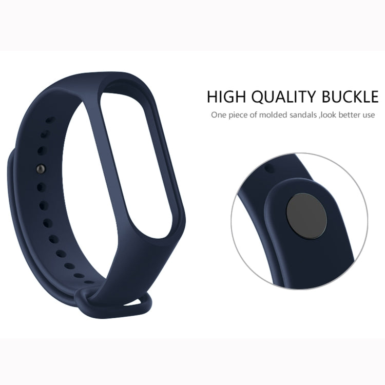 Pure Color Soft TPU Watch Bands for Xiaomi Mi Band 4, Host Not Included(Black) - Watch Bands by buy2fix | Online Shopping UK | buy2fix