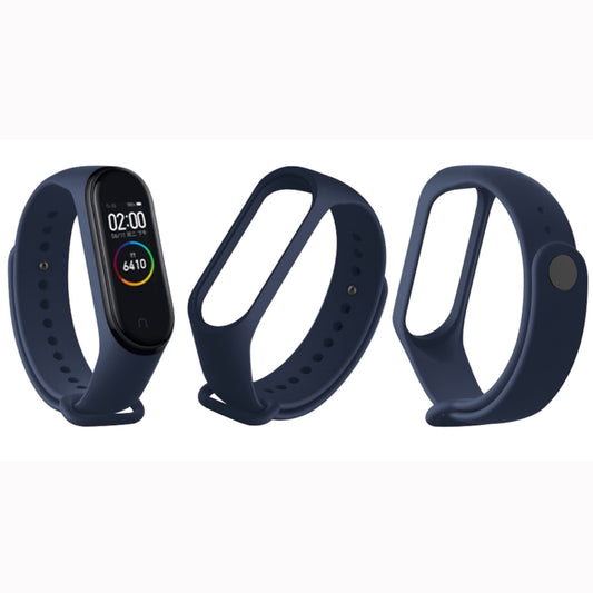 Pure Color Soft TPU Watch Bands for Xiaomi Mi Band 4, Host Not Included(Blue) by buy2fix