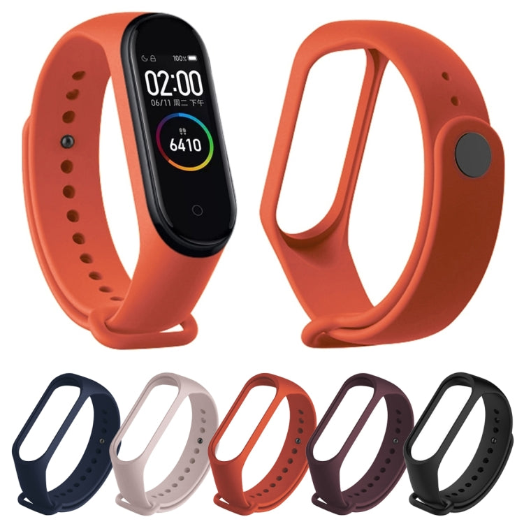 Pure Color Soft TPU Watch Bands for Xiaomi Mi Band 4, Host Not Included(Wine Red) by buy2fix