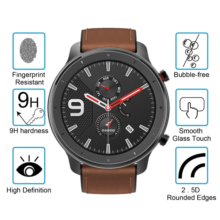 For Amazfit GTR 47mm 0.26mm 2.5D 9H Tempered Glass Film Screen Protector - Screen Protector by buy2fix | Online Shopping UK | buy2fix