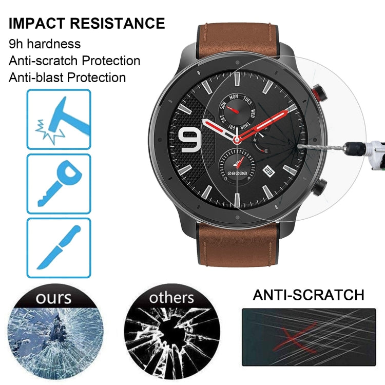For Amazfit GTR 47mm 0.26mm 2.5D 9H Tempered Glass Film Screen Protector - Screen Protector by buy2fix | Online Shopping UK | buy2fix