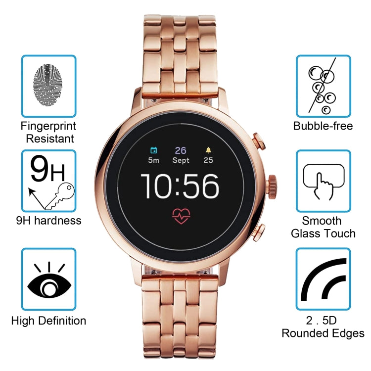 For Fossil Q Venture HR Gen4 0.26mm 2.5D 9H Tempered Glass Film Screen Protector - Screen Protector by buy2fix | Online Shopping UK | buy2fix