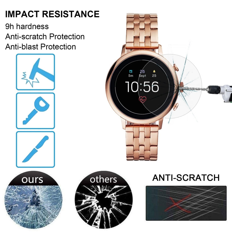 For Fossil Q Venture HR Gen4 0.26mm 2.5D 9H Tempered Glass Film Screen Protector - Screen Protector by buy2fix | Online Shopping UK | buy2fix