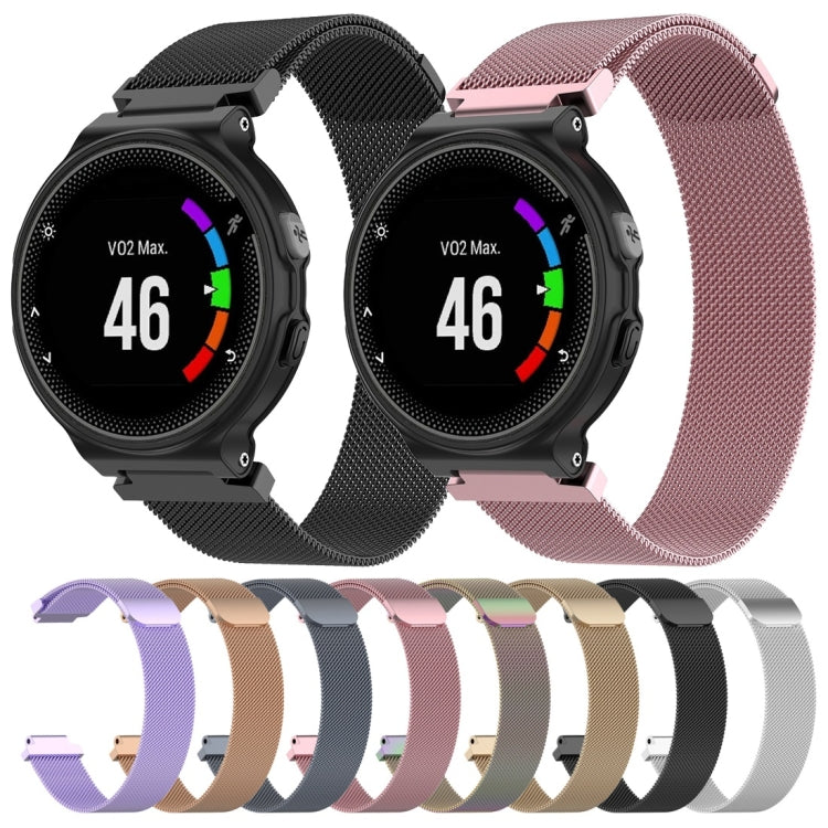 Milanese Watch Band for Garmin Forerunner 235 22cm(Black) by buy2fix