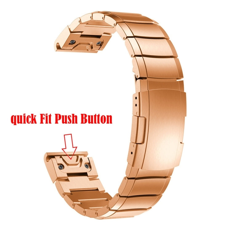 Quick Dismantling Steel Watch Band for Garmin Fenix 5S 20mm(Rose Gold) by buy2fix