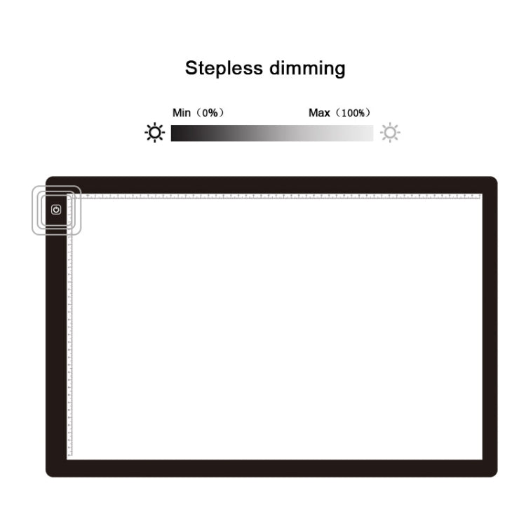23W 12V LED Three Level of Brightness Dimmable A2 Acrylic Copy Boards Anime Sketch Drawing Sketchpad, US Plug - by buy2fix | Online Shopping UK | buy2fix