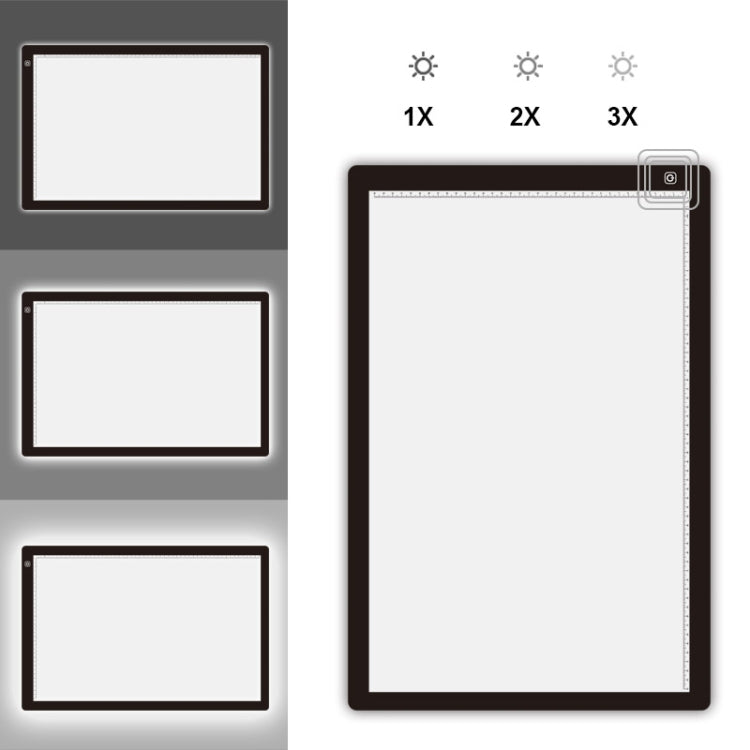 23W 12V LED Three Level of Brightness Dimmable A2 Acrylic Copy Boards Anime Sketch Drawing Sketchpad, US Plug - by buy2fix | Online Shopping UK | buy2fix
