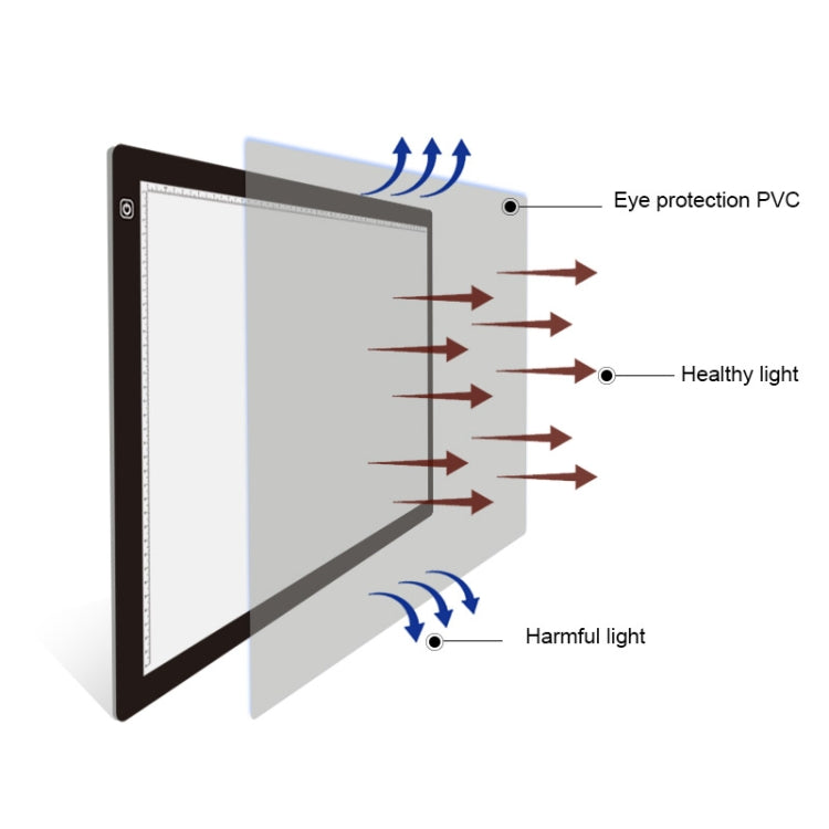 23W 12V LED Three Level of Brightness Dimmable A2 Acrylic Copy Boards Anime Sketch Drawing Sketchpad, US Plug - by buy2fix | Online Shopping UK | buy2fix