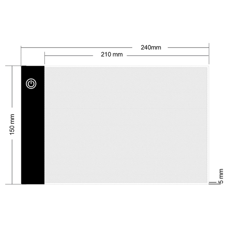 2.2W 5V LED Three Level of Brightness Dimmable A5 Acrylic USB Copy Boards Anime Sketch Drawing Sketchpad -  by buy2fix | Online Shopping UK | buy2fix