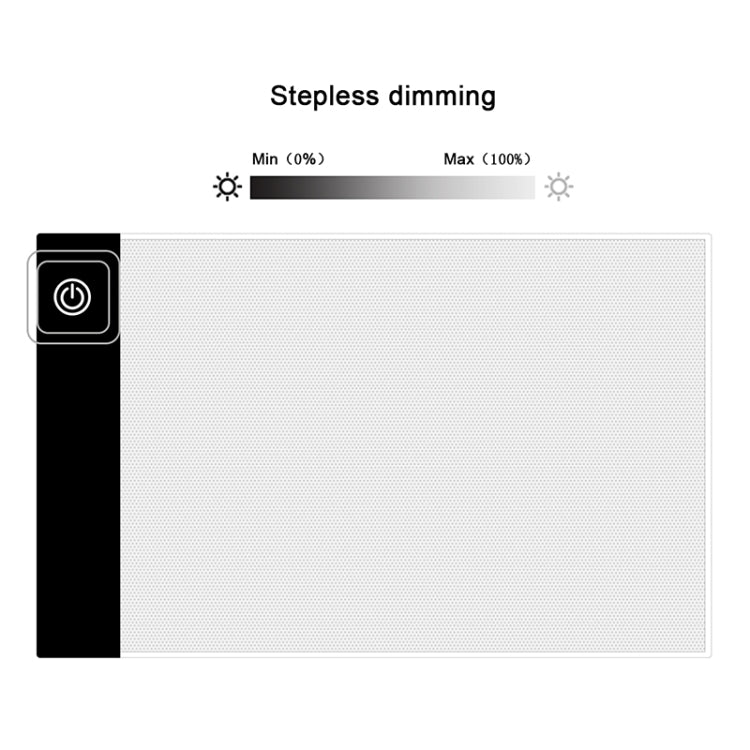 2.2W 5V LED Three Level of Brightness Dimmable A5 Acrylic USB Copy Boards Anime Sketch Drawing Sketchpad -  by buy2fix | Online Shopping UK | buy2fix