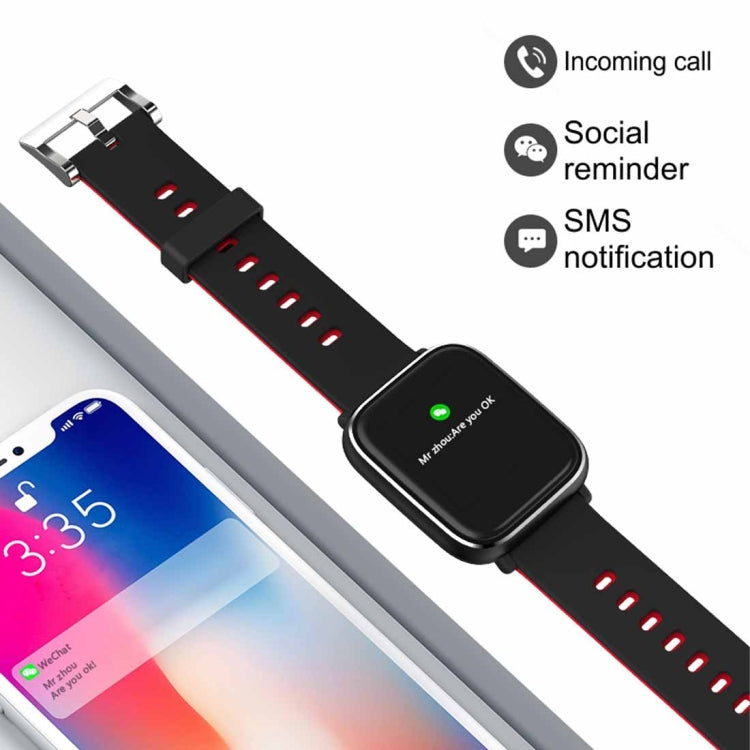 Q58S 1.3 inch TFT Touch Screen IP67 Waterproof Smartwatch, Support Call Reminder/ Heart Rate Monitoring /Blood Pressure Monitoring/ Sleep Monitoring (Red) by buy2fix