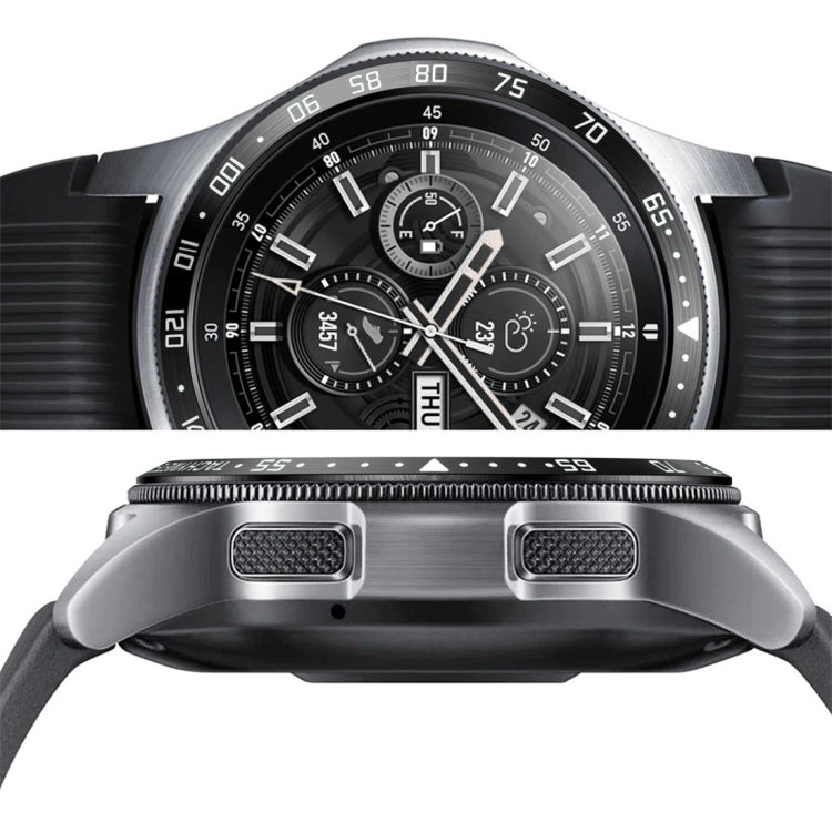 Dial Steel Protective Frame for Galaxy Watch 46mm(Black White) - Watch Cases by buy2fix | Online Shopping UK | buy2fix