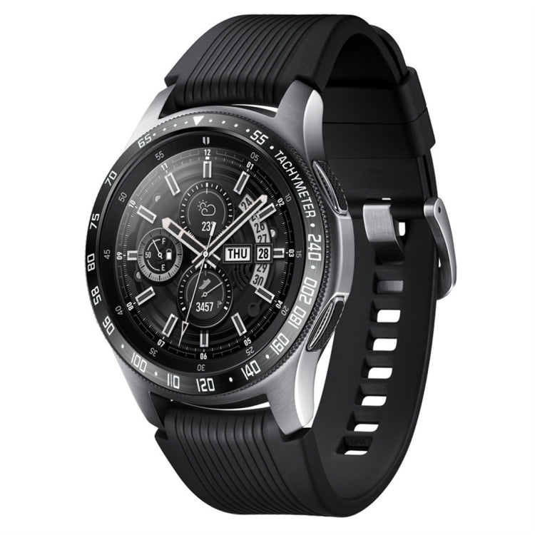 Dial Steel Protective Frame for Galaxy Watch 46mm(Black White) - Watch Cases by buy2fix | Online Shopping UK | buy2fix