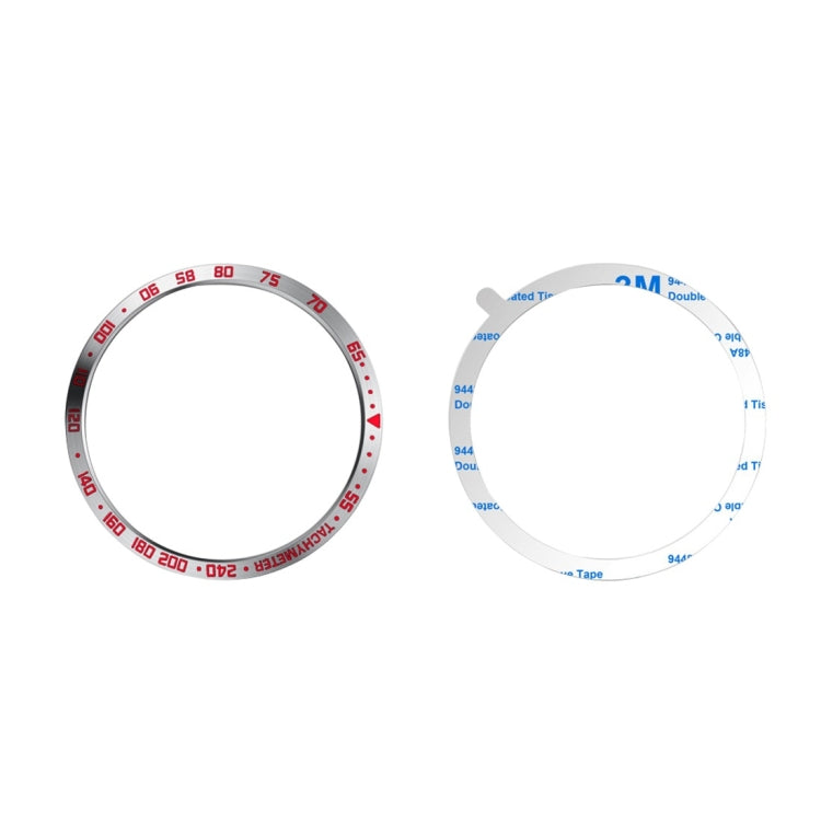 Dial Steel Protective Frame for Galaxy Watch 46mm(Red + White) - Watch Cases by buy2fix | Online Shopping UK | buy2fix