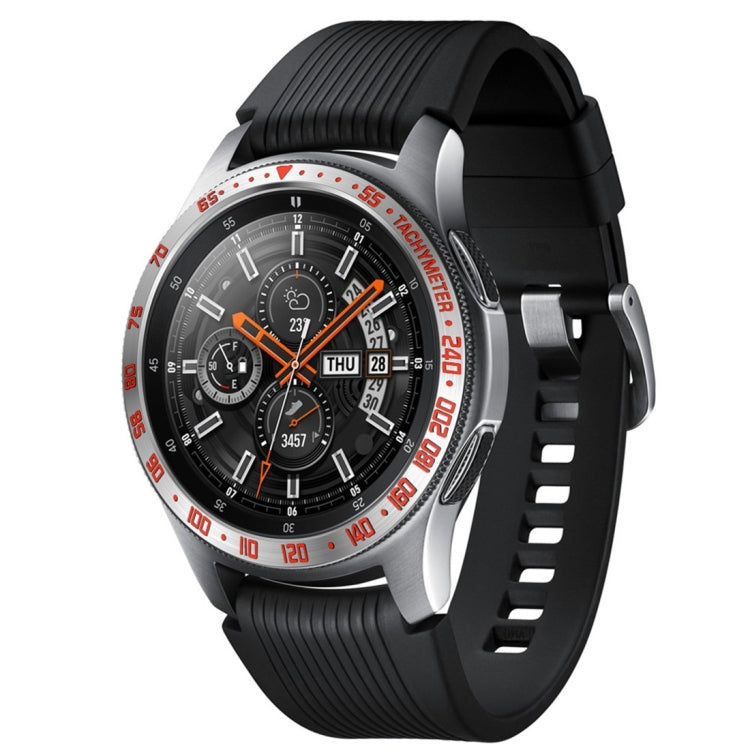 Dial Steel Protective Frame for Galaxy Watch 46mm(Red + White) - Watch Cases by buy2fix | Online Shopping UK | buy2fix
