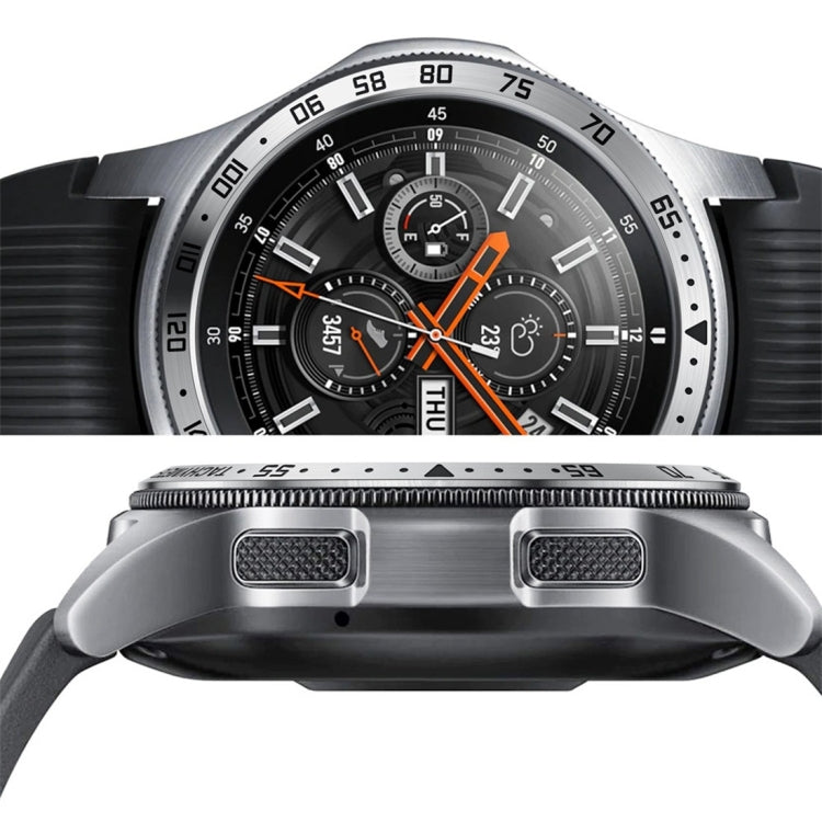 Dial Steel Protective Frame for Galaxy Watch 46mm(White + Black) - Watch Cases by buy2fix | Online Shopping UK | buy2fix