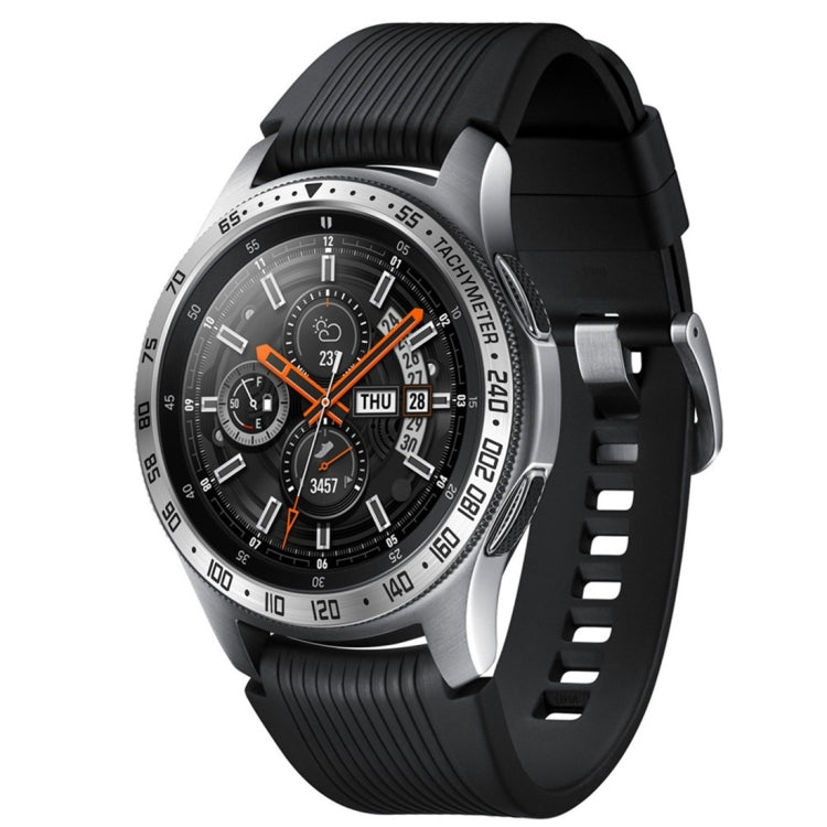 Dial Steel Protective Frame for Galaxy Watch 46mm(White + Black) - Watch Cases by buy2fix | Online Shopping UK | buy2fix