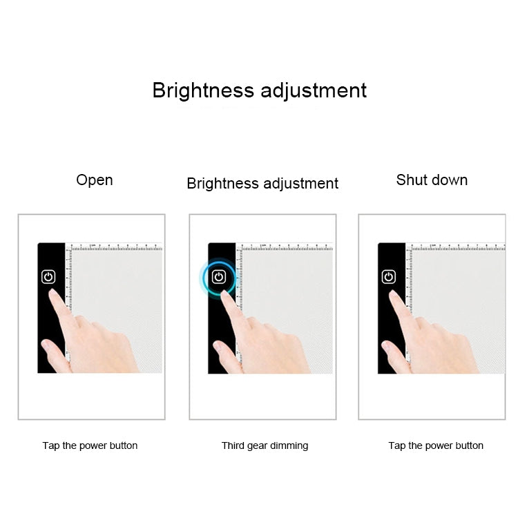 3.5W 5V LED USB Three Level of Brightness Dimmable A4 Acrylic Scale Copy Boards Anime Sketch Drawing Sketchpad - by buy2fix | Online Shopping UK | buy2fix