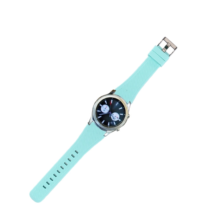 For Samsung Gear S3 Classic Smart Watch Silicone Watchband, Length: about 22.4cm(Light Green) - Watch Bands by buy2fix | Online Shopping UK | buy2fix