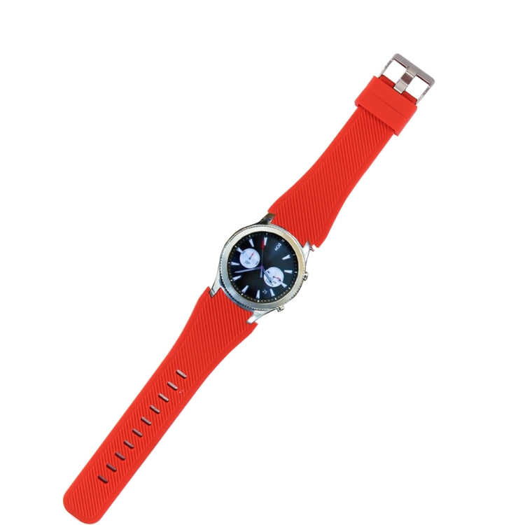 For Samsung Gear S3 Classic Smart Watch Silicone Watchband, Length: about 22.4cm(Red) - Watch Bands by buy2fix | Online Shopping UK | buy2fix