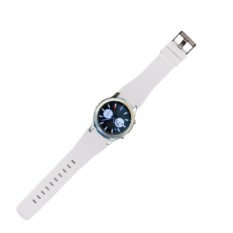 For Samsung Gear S3 Classic Smart Watch Silicone Watchband, Length: about 22.4cm(White) - Watch Bands by buy2fix | Online Shopping UK | buy2fix