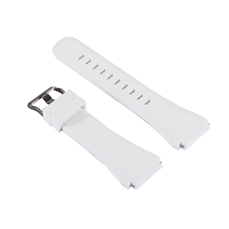 For Samsung Gear S3 Classic Smart Watch Silicone Watchband, Length: about 22.4cm(White) - Watch Bands by buy2fix | Online Shopping UK | buy2fix