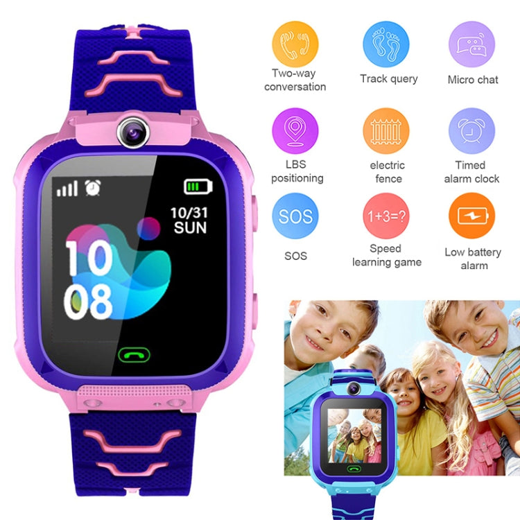 Q12 1.44 inch Color Screen Smartwatch for Children, Not Waterproof, Support LBS Positioning / Two-way Dialing / SOS / Voice Monitoring / Setracker APP (Blue) - Smart Watches by buy2fix | Online Shopping UK | buy2fix