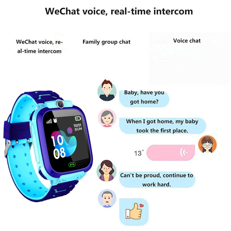 Q12 1.44 inch Color Screen Smartwatch for Children, Not Waterproof, Support LBS Positioning / Two-way Dialing / SOS / Voice Monitoring / Setracker APP (Blue) - Smart Watches by buy2fix | Online Shopping UK | buy2fix
