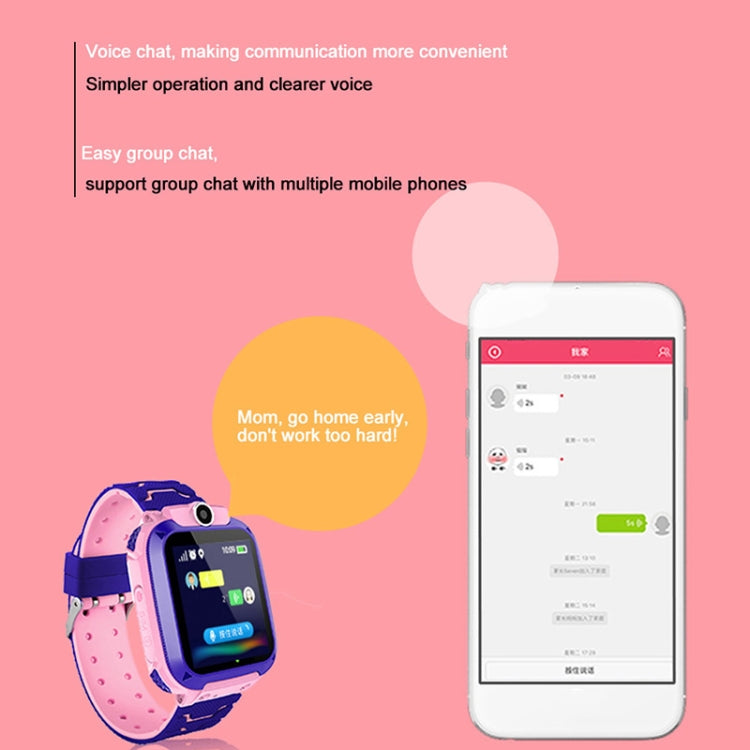 Q12 1.44 inch Color Screen Smartwatch for Children, Not Waterproof, Support LBS Positioning / Two-way Dialing / SOS / Voice Monitoring / Setracker APP (Blue) - Smart Watches by buy2fix | Online Shopping UK | buy2fix