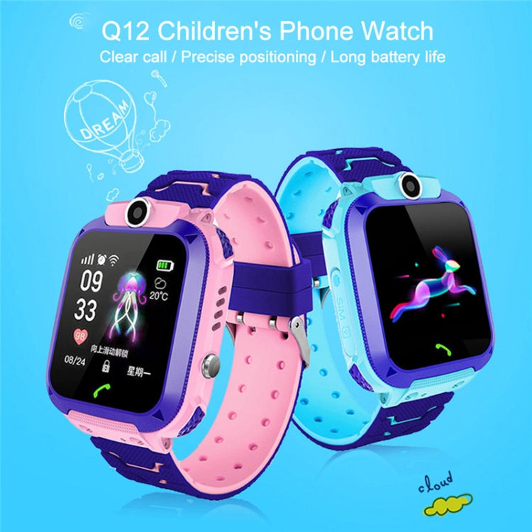 Q12 1.44 inch Color Screen Smartwatch for Children, Not Waterproof, Support LBS Positioning / Two-way Dialing / SOS / Voice Monitoring / Setracker APP (Blue) - Smart Watches by buy2fix | Online Shopping UK | buy2fix