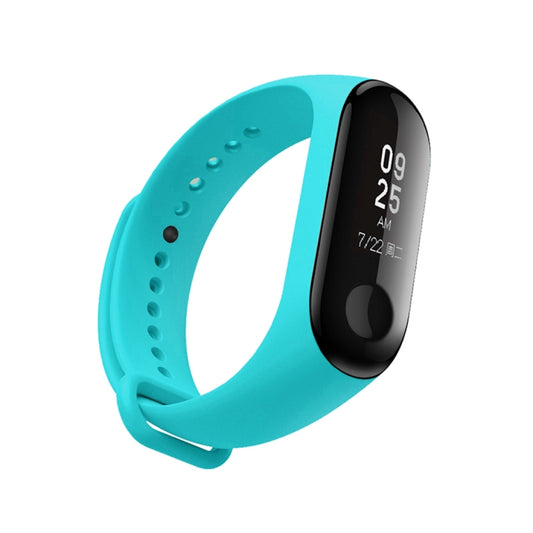 Silicone Watch Band for Xiaomi Mi Band 3(Lake Blue) by buy2fix
