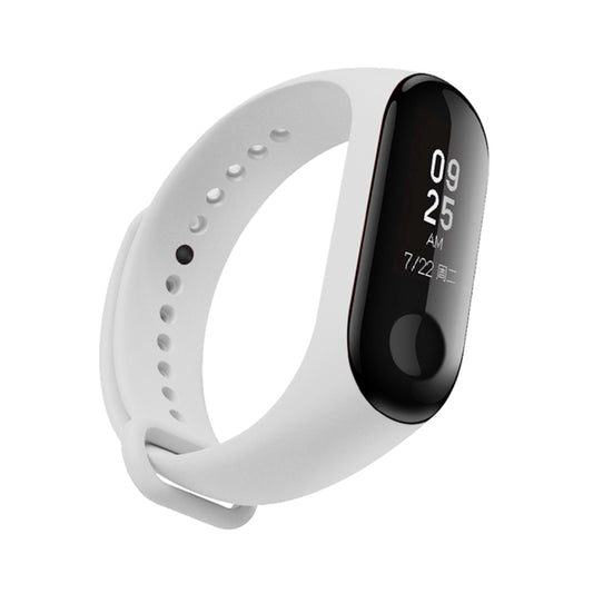 Silicone Watch Band for Xiaomi Mi Band 3(White) by buy2fix