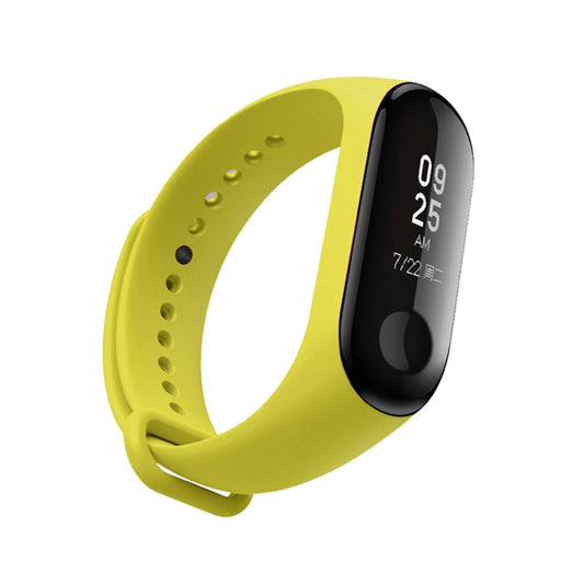 Silicone Watch Band for Xiaomi Mi Band 3(Yellow) by buy2fix