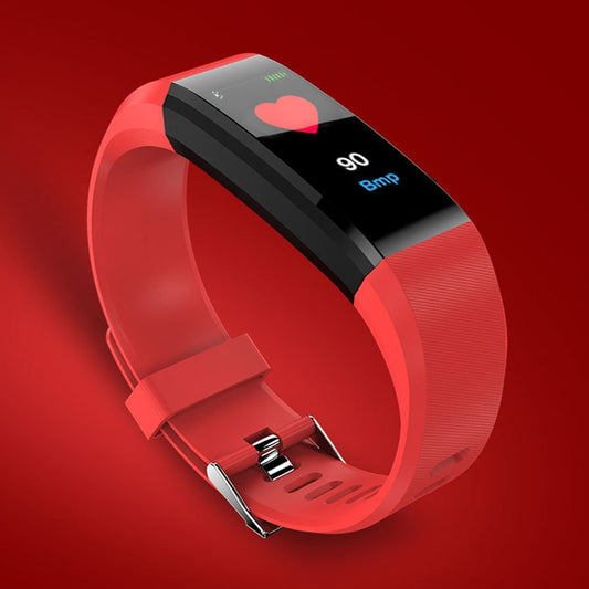 115Plus 0.96 inches OLED Color Screen Smart Bracelet,Support Call Reminder /Heart Rate Monitoring /Blood Pressure Monitoring /Sleep Monitoring /Sedentary Remind(Red) by buy2fix
