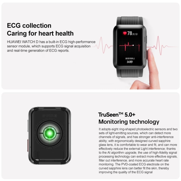 HUAWEI WATCH D Smart Healthy Watch, 1.64 inch AMOLED Screen, Support ECG / Blood Pressure Monitoring(Silver) - Wearable Devices by Huawei | Online Shopping UK | buy2fix