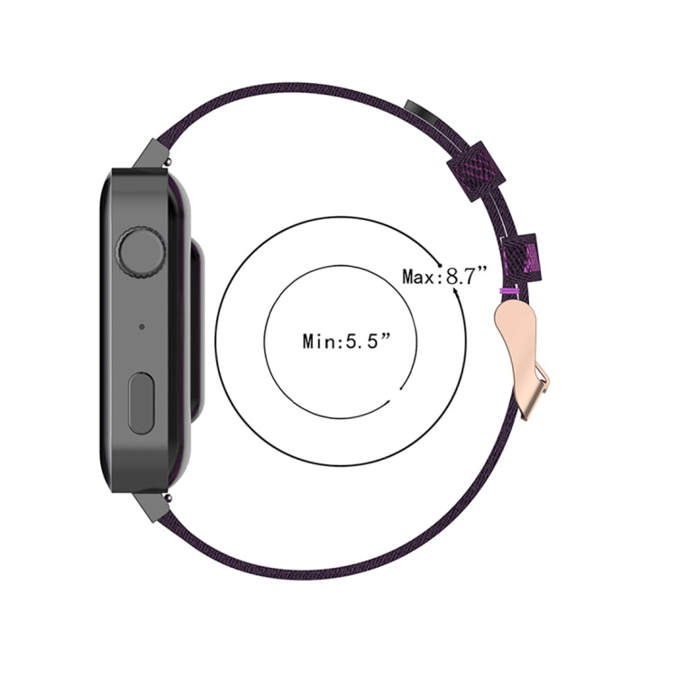 18mm Stripe Weave Nylon Wrist Strap Watch Band for Xiaomi Mi Watch, Garmin Vivomove 3s / Vivoactive 4s(Grey) - Watch Bands by buy2fix | Online Shopping UK | buy2fix