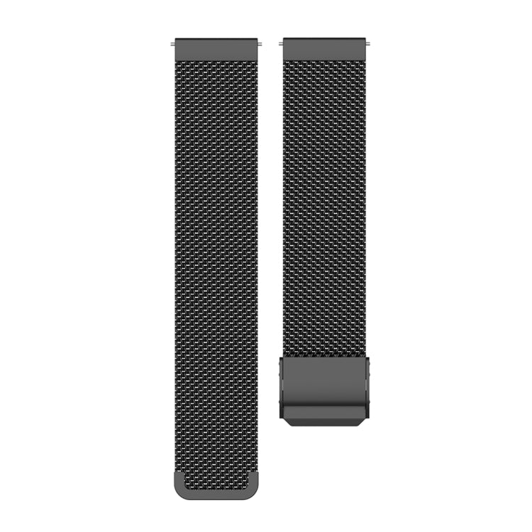 18mm Metal Mesh Wrist Strap Watch Band for Fossil Female Sport / Charter HR / Gen 4 Q Venture HR(Black) - Watch Bands by buy2fix | Online Shopping UK | buy2fix