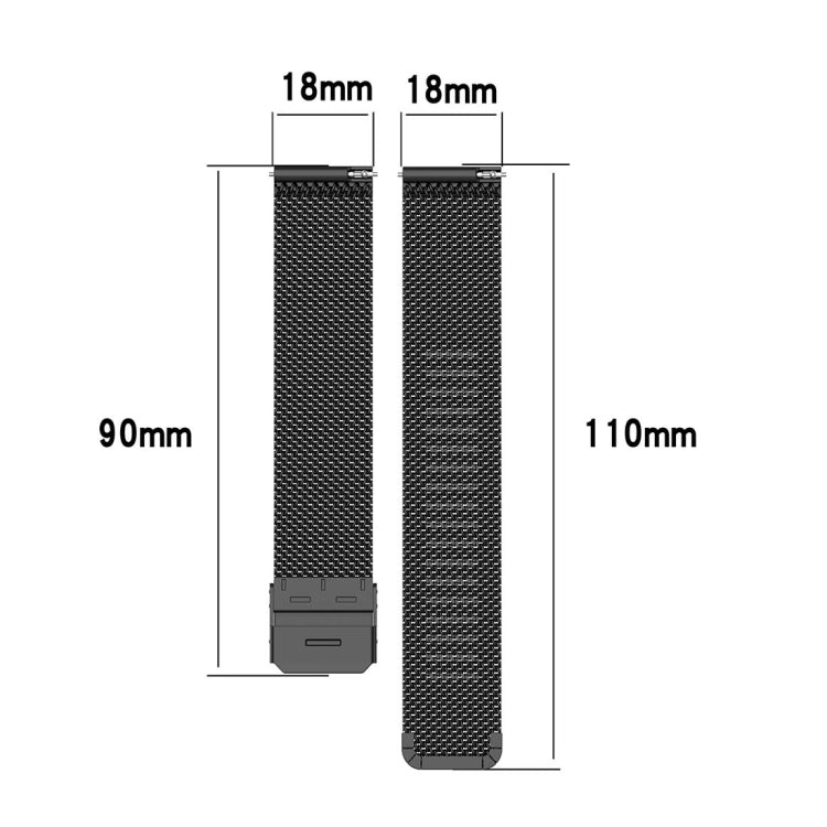 18mm Metal Mesh Wrist Strap Watch Band for Fossil Female Sport / Charter HR / Gen 4 Q Venture HR (Colour) - Watch Bands by buy2fix | Online Shopping UK | buy2fix