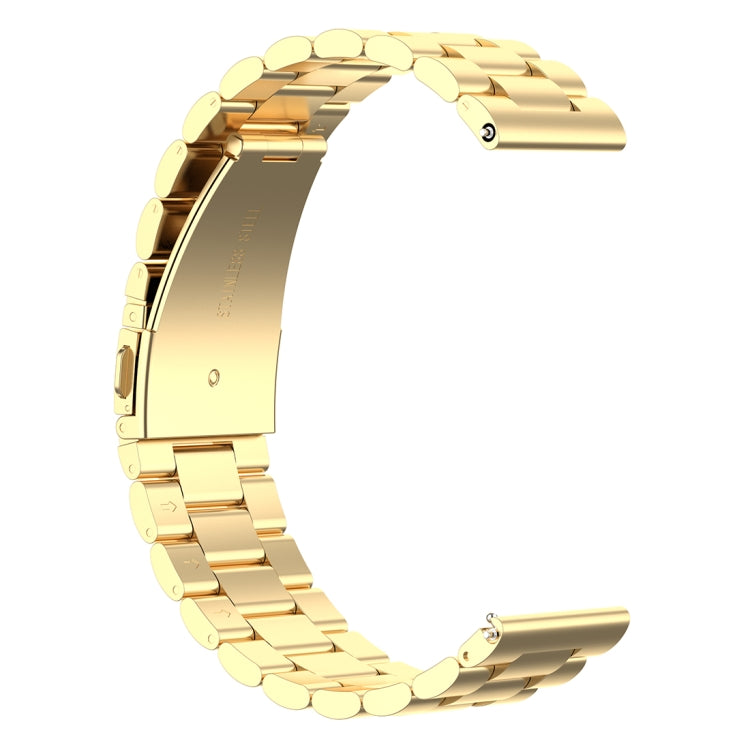 18mm Steel Wrist Strap Watch Band for Fossil Female Sport / Charter HR / Gen 4 Q Venture HR (Gold) - Watch Bands by buy2fix | Online Shopping UK | buy2fix