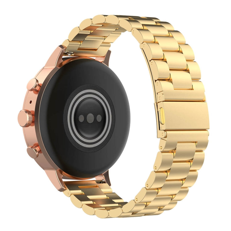18mm Steel Wrist Strap Watch Band for Fossil Female Sport / Charter HR / Gen 4 Q Venture HR (Gold) - Watch Bands by buy2fix | Online Shopping UK | buy2fix