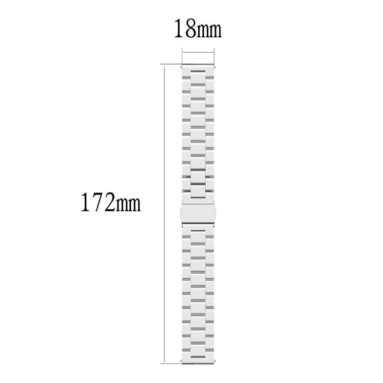 18mm Steel Wrist Strap Watch Band for Fossil Female Sport / Charter HR / Gen 4 Q Venture HR(Silver) - Watch Bands by buy2fix | Online Shopping UK | buy2fix