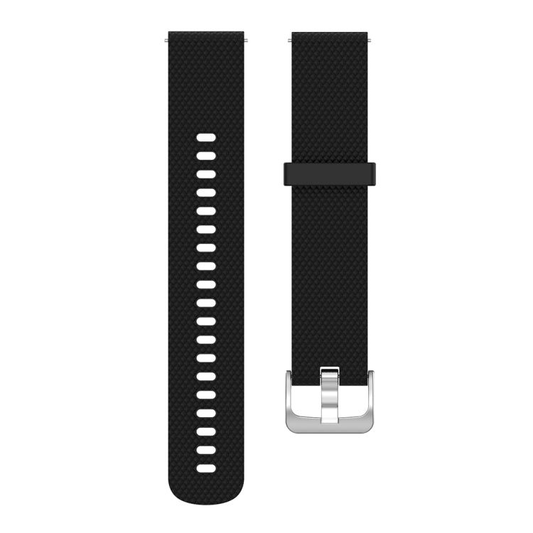 18mm Texture Silicone Wrist Strap Watch Band for Fossil Female Sport / Charter HR / Gen 4 Q Venture HR (Black) - Watch Bands by buy2fix | Online Shopping UK | buy2fix