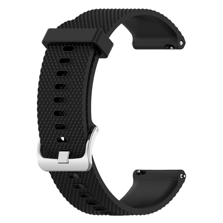 18mm Texture Silicone Wrist Strap Watch Band for Fossil Female Sport / Charter HR / Gen 4 Q Venture HR (Black) - Watch Bands by buy2fix | Online Shopping UK | buy2fix