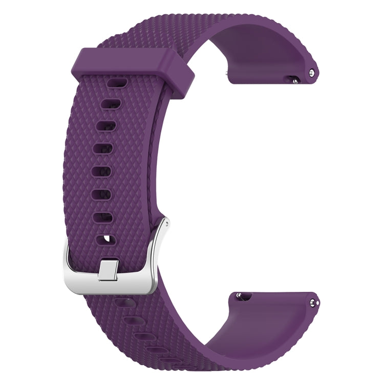 18mm Texture Silicone Wrist Strap Watch Band for Fossil Female Sport / Charter HR / Gen 4 Q Venture HR (Dark Purple) - Watch Bands by buy2fix | Online Shopping UK | buy2fix