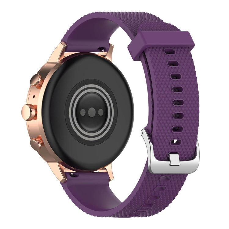 18mm Texture Silicone Wrist Strap Watch Band for Fossil Female Sport / Charter HR / Gen 4 Q Venture HR (Dark Purple) - Watch Bands by buy2fix | Online Shopping UK | buy2fix