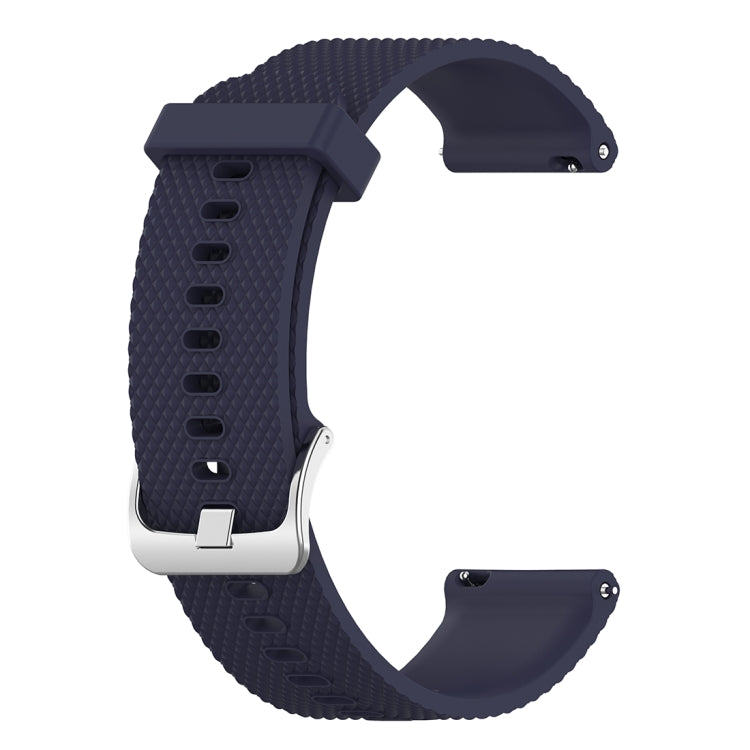 18mm Texture Silicone Wrist Strap Watch Band for Fossil Female Sport / Charter HR / Gen 4 Q Venture HR (Dark Blue) - Watch Bands by buy2fix | Online Shopping UK | buy2fix