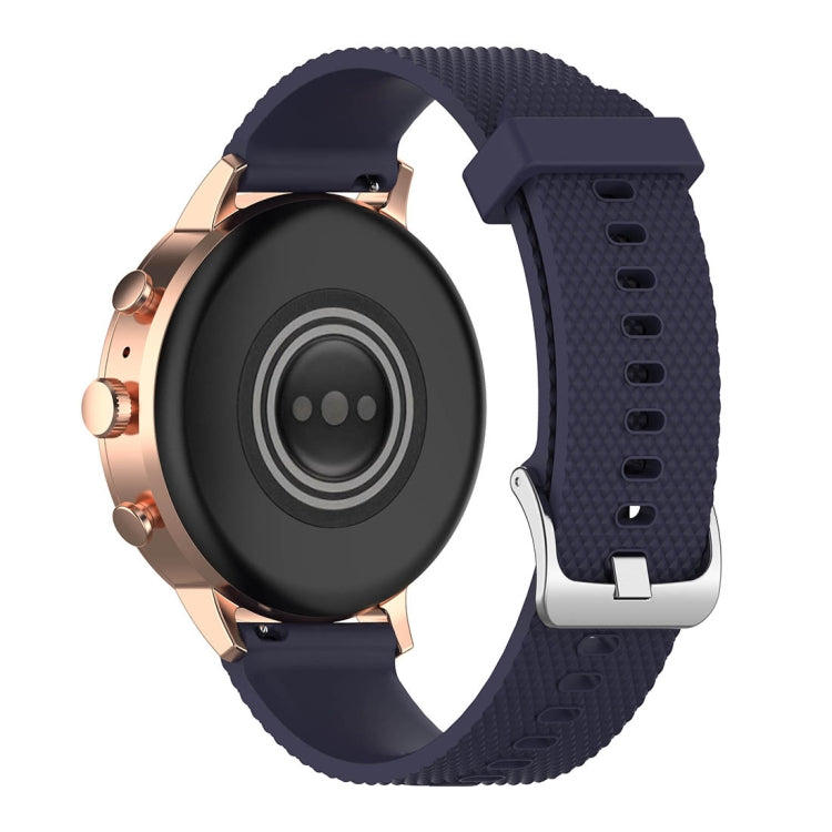 18mm Texture Silicone Wrist Strap Watch Band for Fossil Female Sport / Charter HR / Gen 4 Q Venture HR (Dark Blue) - Watch Bands by buy2fix | Online Shopping UK | buy2fix